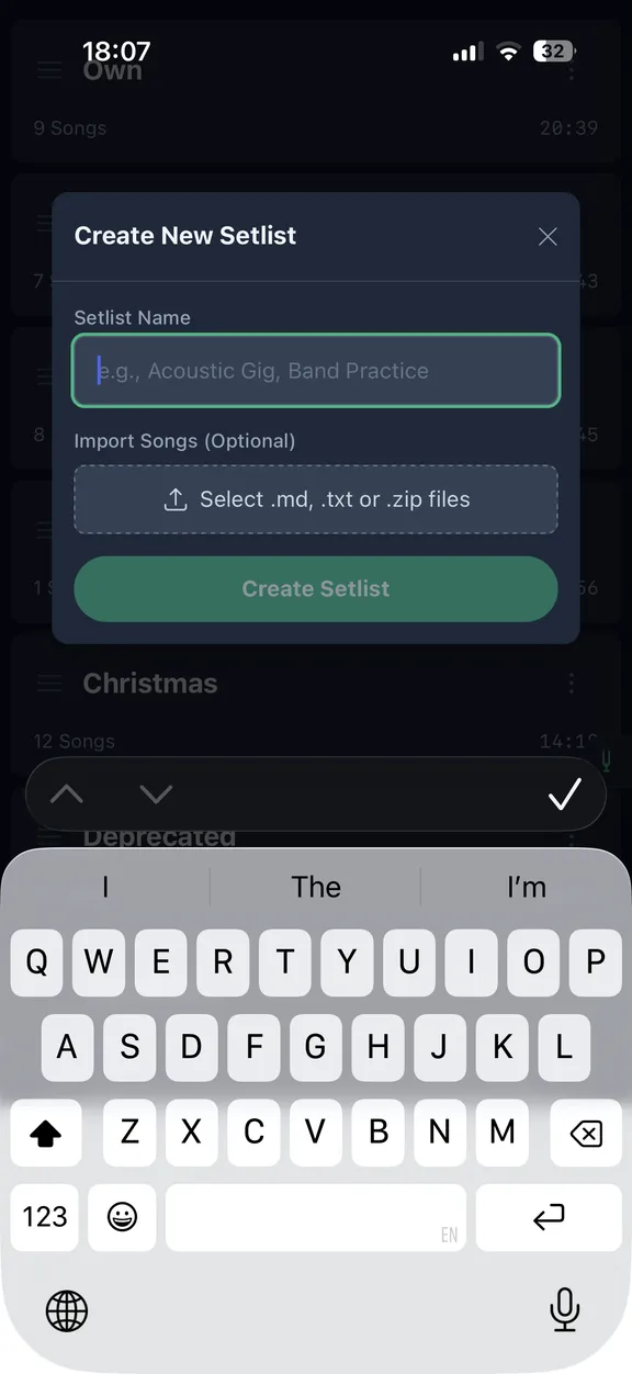 Bring in your existing songs