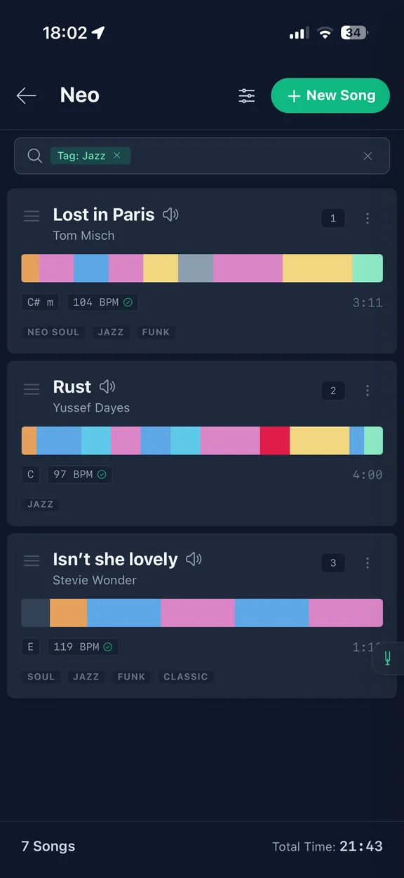 Your entire songbook, always within reach